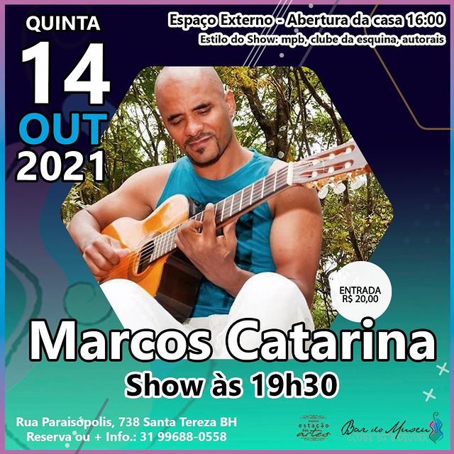 Reprodução: Instagram Show Marcos Catarina - Bar do Museu Clube da Esquina
