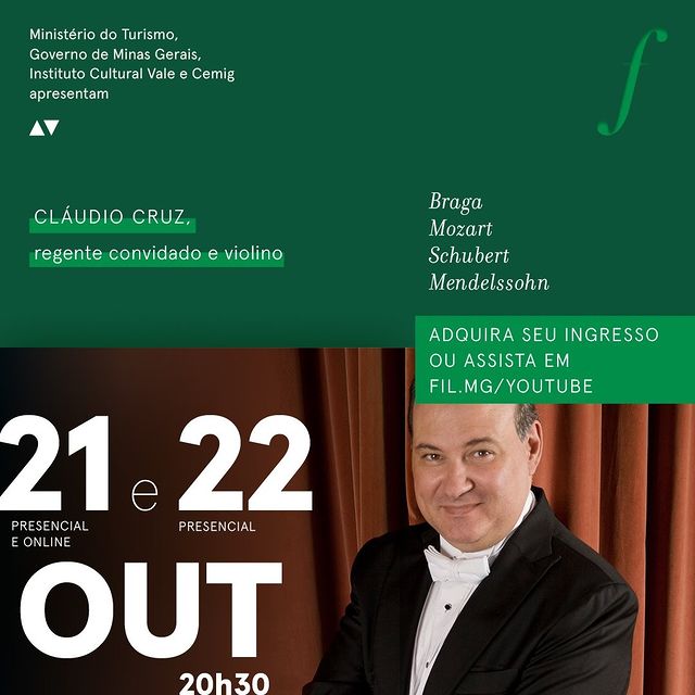 Concerto "A música que permanece", com Cláudio Cruz - Orquestra Filarmônica de Minas Gerais
