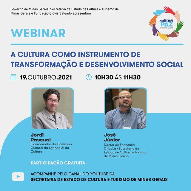 Webinar: “A Cultura como Instrumento de Transformação e Desenvolvimento Social”