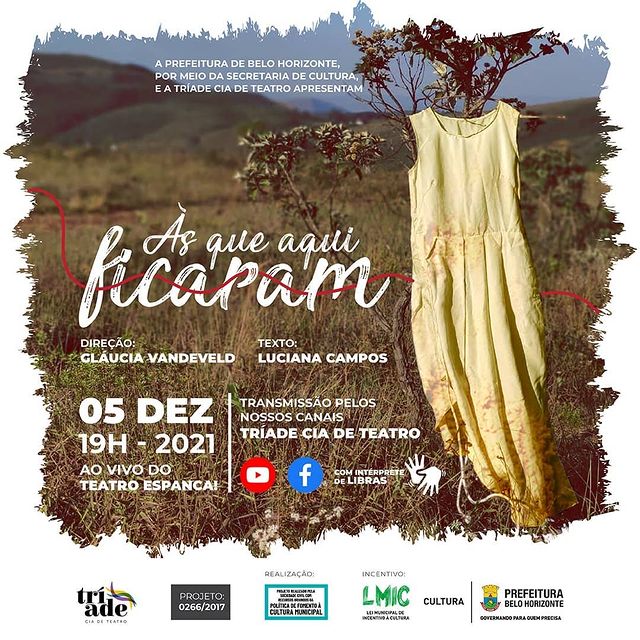 Espetáculo online: “Às que ficaram” - Tríade Cia de Teatro