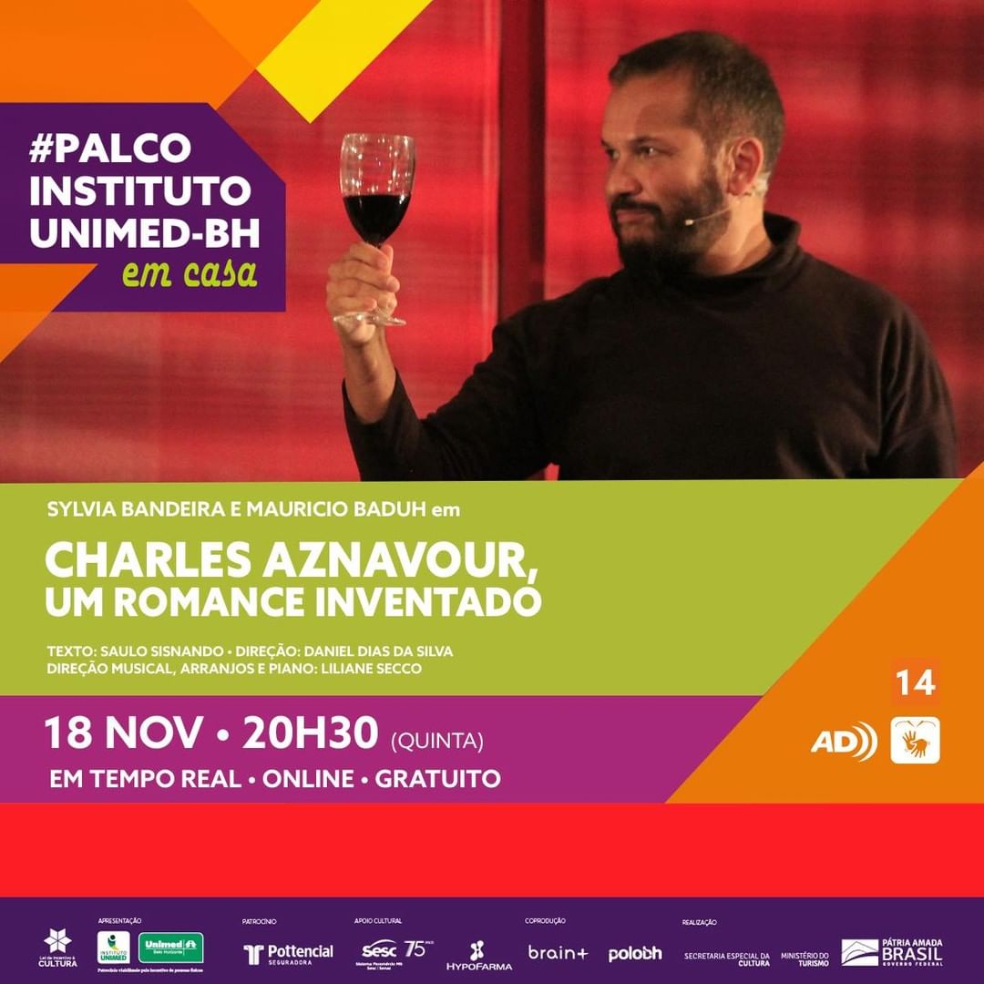Musical: “Charles Aznavour – Um Romance Inventado” - Palco Instituto Unimed-BH em Casa