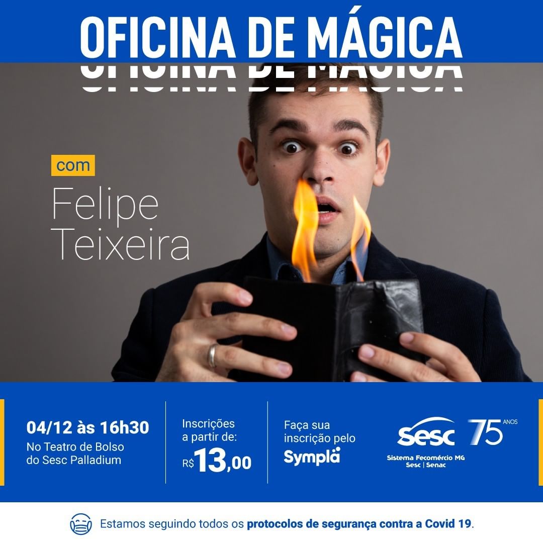 Divulgação/Instagram Oficina de Mágica - Sesc Palladium