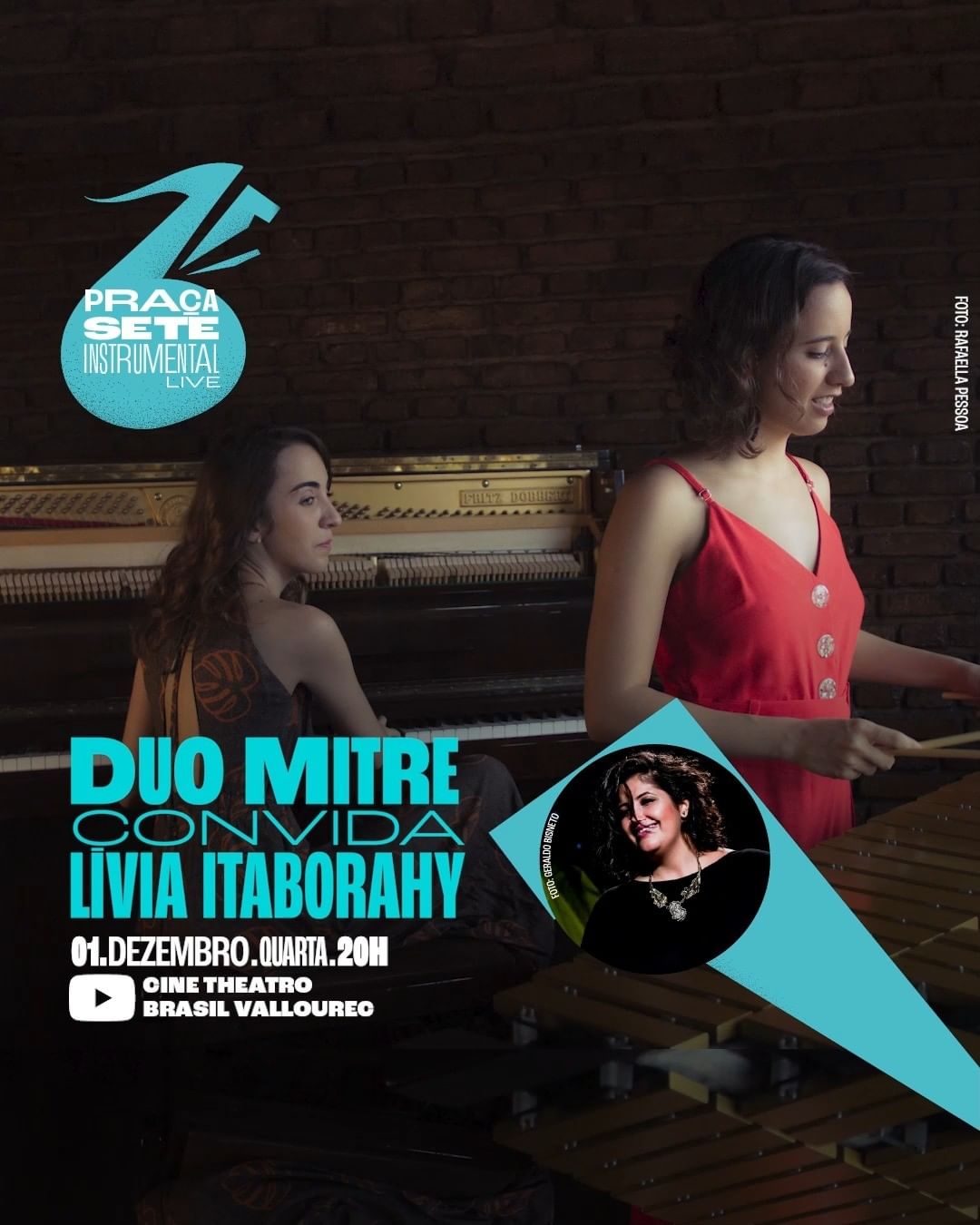 Praça Sete Instrumental: Duo Mitre convida Lívia Itaborahy - Cine Theatro Brasil 