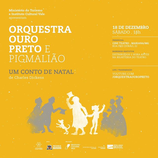 Orquestra Ouro Preto e o Grupo Pigmalião apresentam “Um Conto de Natal”