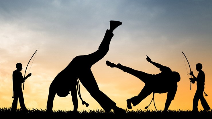 Ilustração de capoeira.