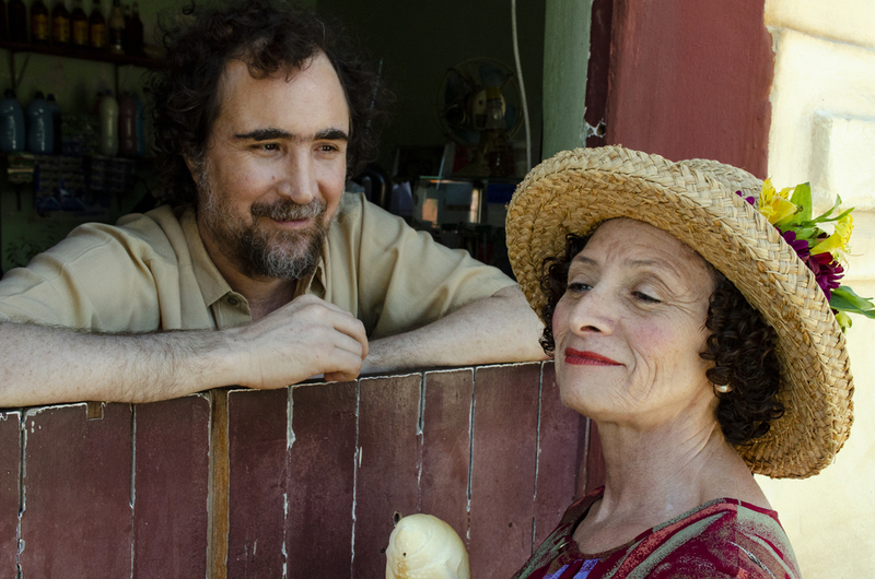 Filme "Pacarrete" de Allan Deberton, foto com João Miguel e Marcélia Cartaxo