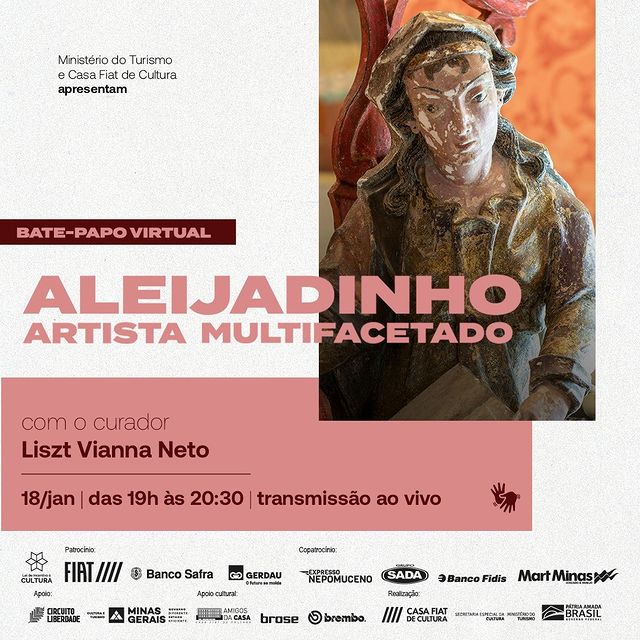 Aleijadinho: artista multifacetado I Bate-papo virtual com o curador Liszt Vianna Neto