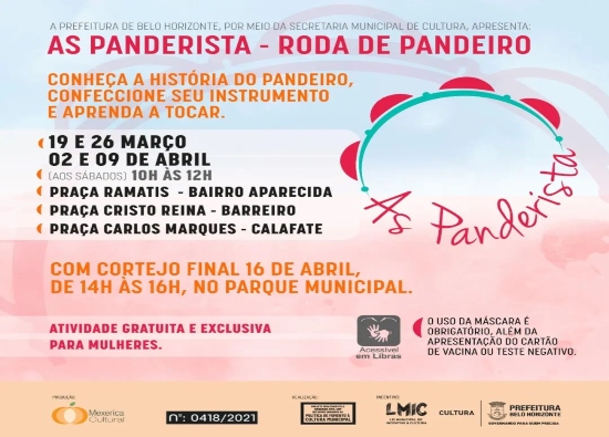 Reprodução oficial As Panderista – Rodas de Pandeiro (Oficinas gratuitas)