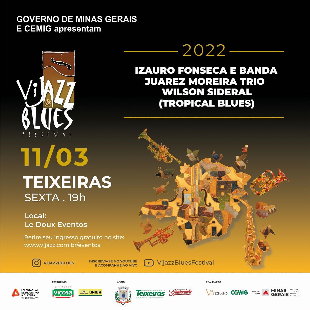 Reprodução Instagram Circuito ViJazz & Blues Festival – 14ª Edição