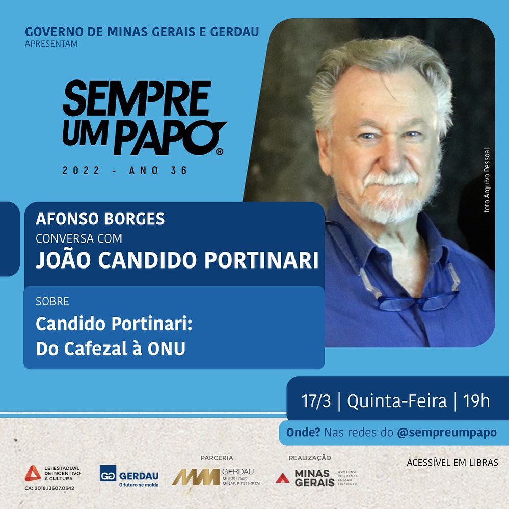 reprodução oficial Sempre Um Papo recebe João Candido Portinari