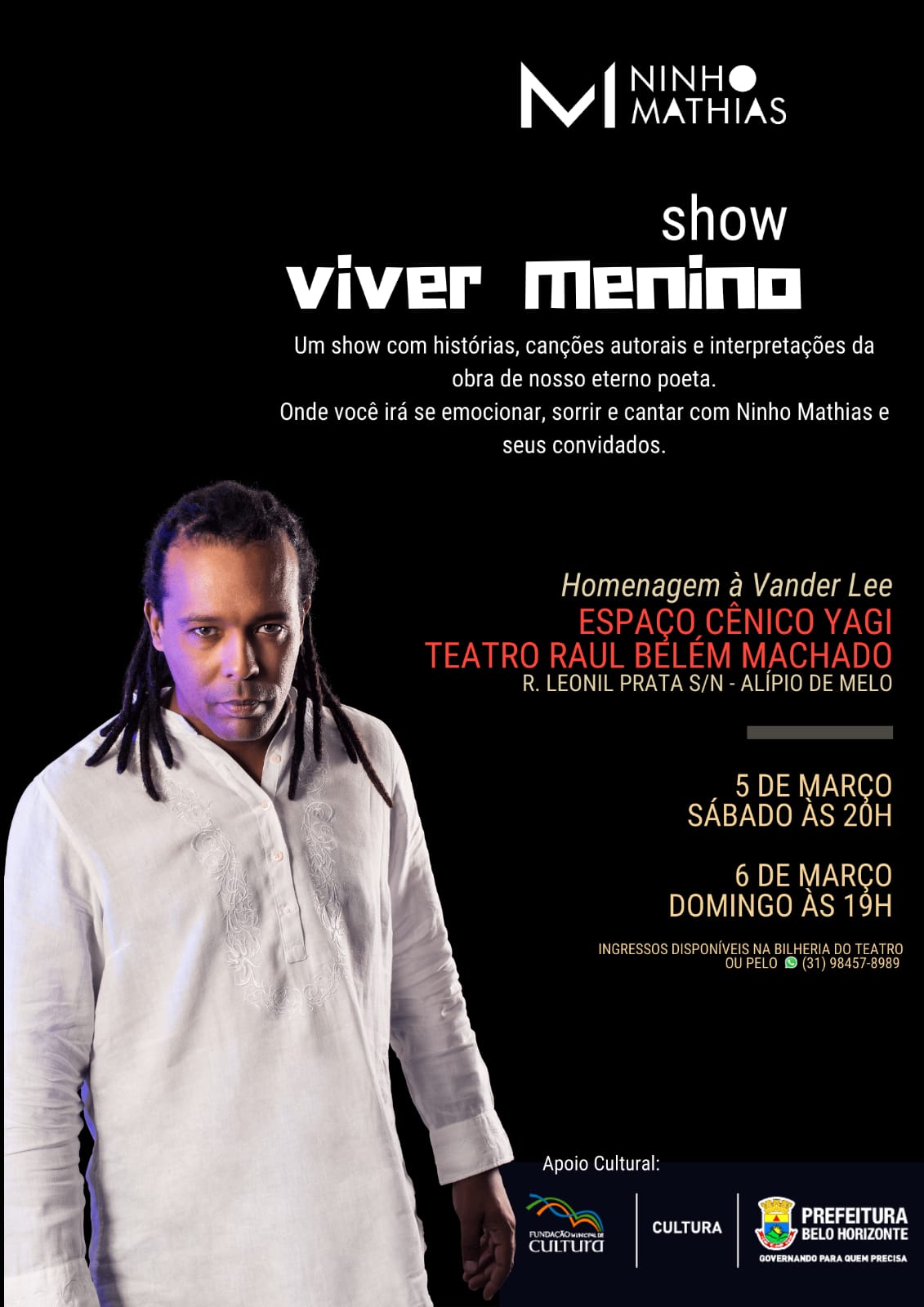 banner de divulgação do espetáculo 