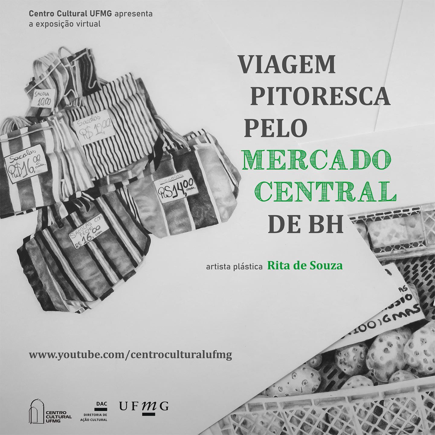 Exposição: “Viagem Pitoresca pelo Mercado Central de BH” de Rita de Souza