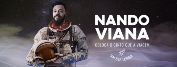 Reprodução Sympla Comédia: Nando Viana em "Coloca o Cinto Que a Viagem Vai Ser Longa"
