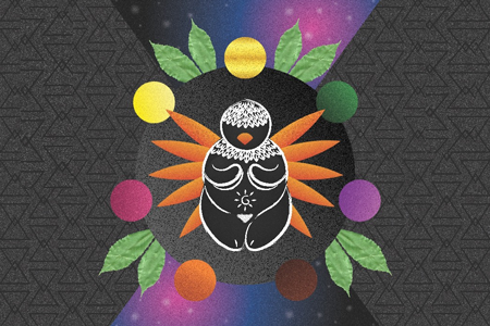 Imagem de divulgação do espetáculo Ailopin Ohaquiê e o julgamento do ocidente 