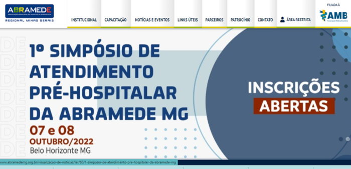 1º Simpósio de Atendimento Pré-hospitalar da ABRAMED - 2022