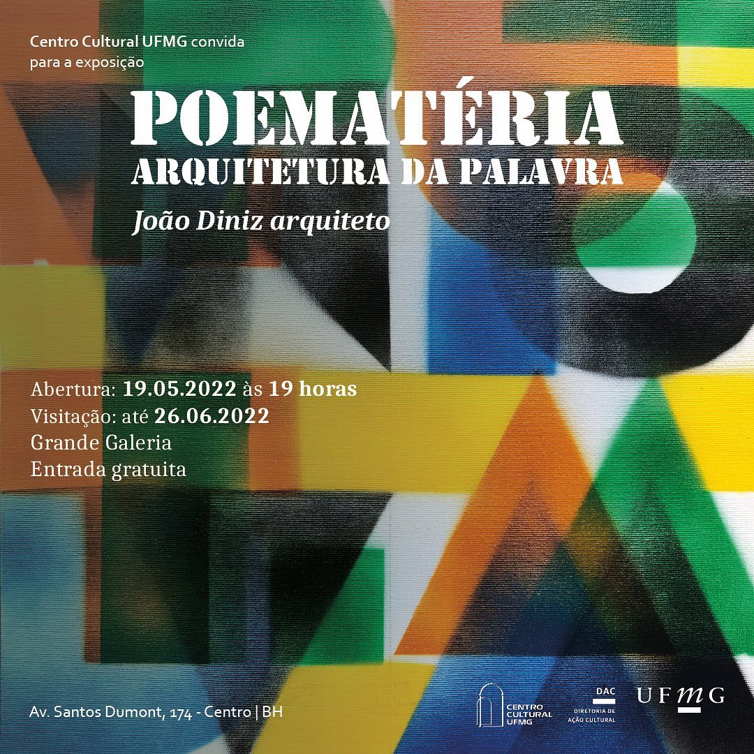 Exposição “Poematéria: Arquitetura da Palavra” de João Diniz