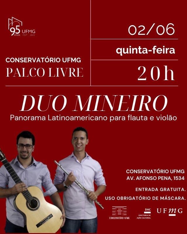 Conservatório UFMG: Duo Mineiro - “Panorama Latinoamericano para flauta e violão”