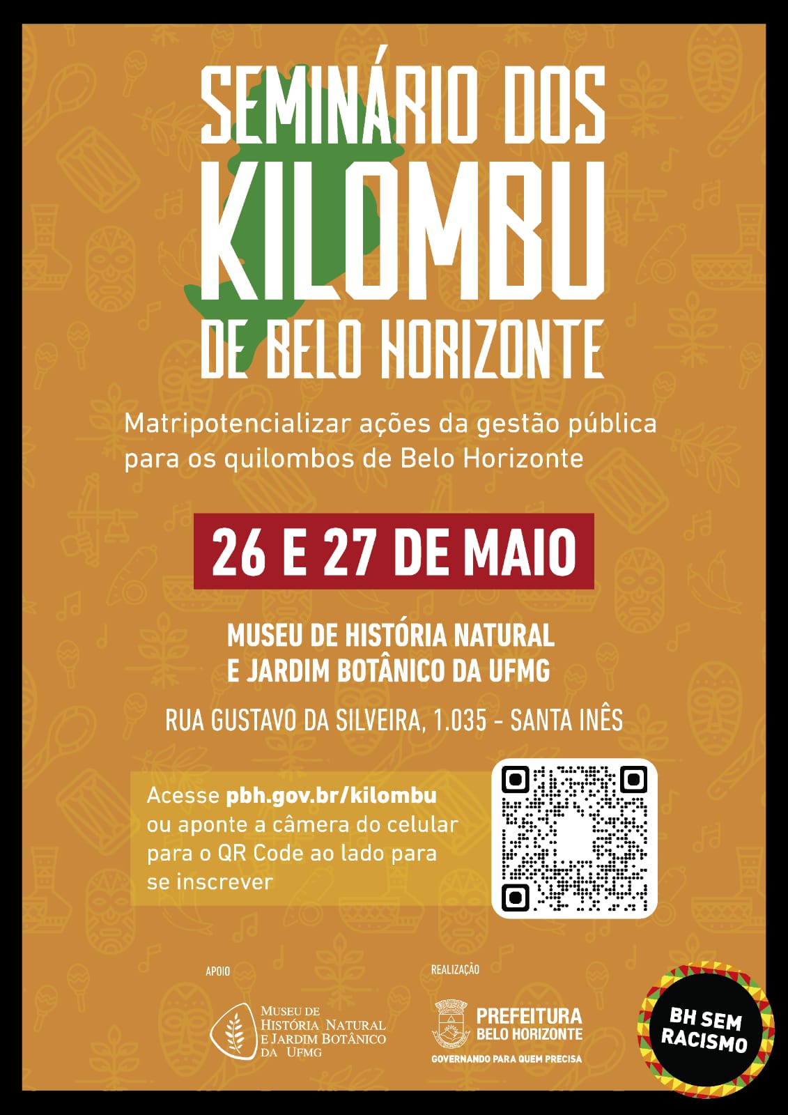 Divulgação Prefeitura de Belo Horizonte Folder Seminário dos Kilombu