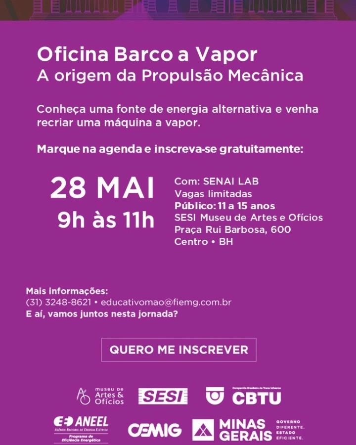 Oficina Barco a Vapor - Museu de Artes e Ofícios