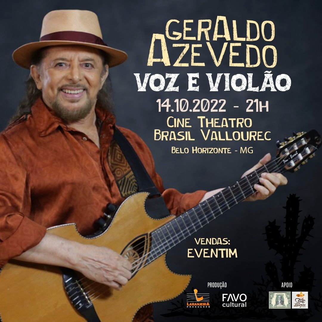 Reprodução oficial Show: Geraldo Azevedo - Cine Theatro Brasil Vallourec