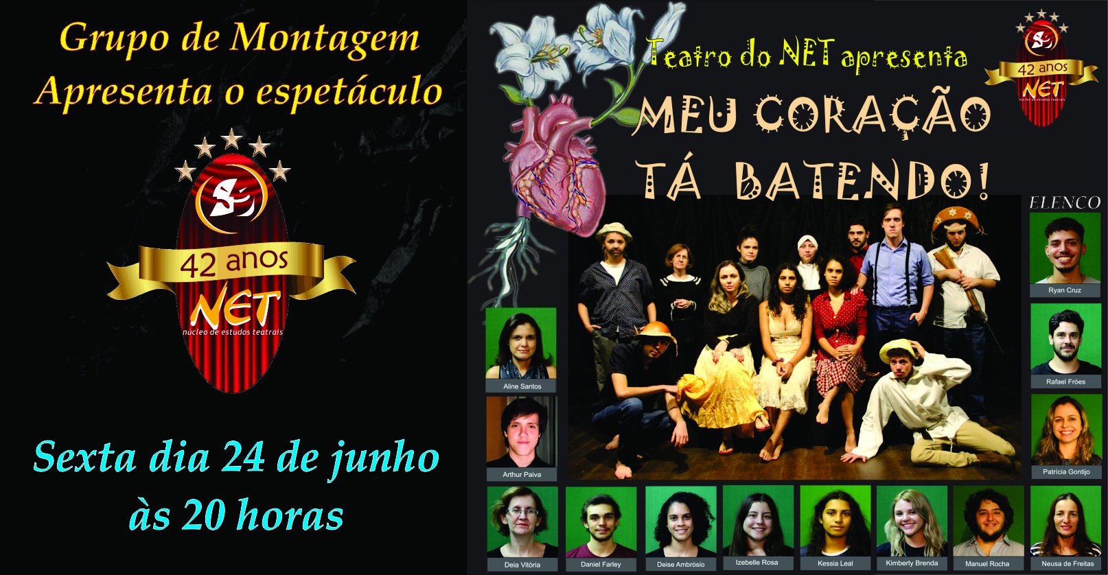 Espetáculo: "Meu coração tá batendo" | Teatro do NET