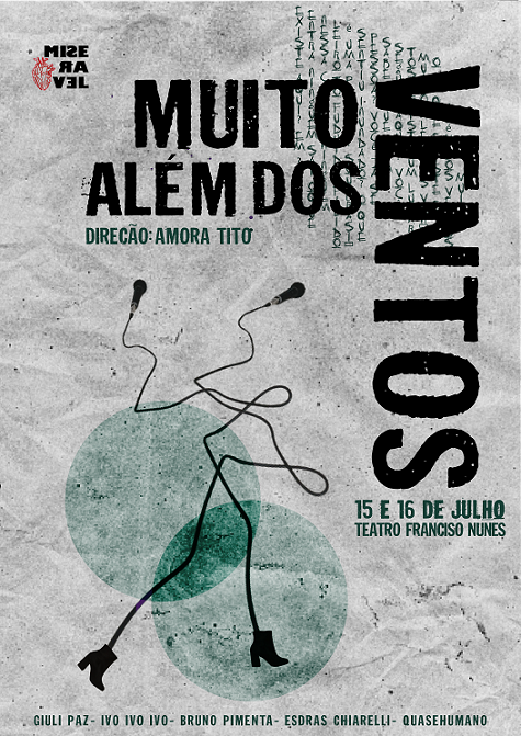 Cartaz de divulgação do espetáculo Muito Além dos Ventos 