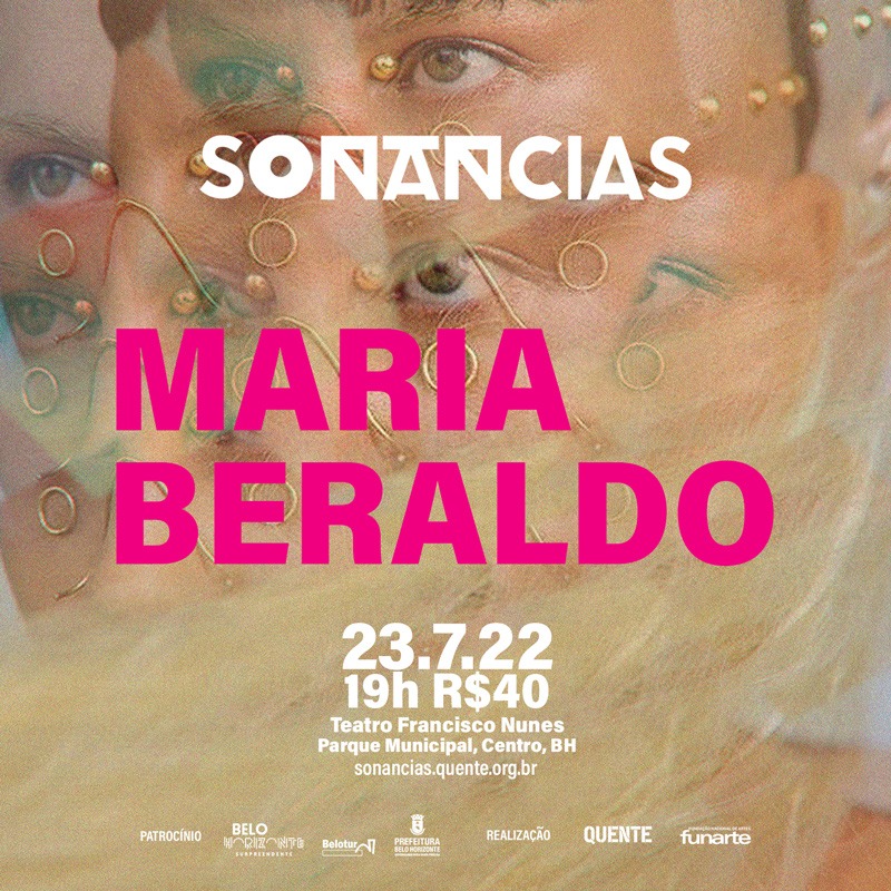 Cartaz de divulgação do seminário Sonâncias Show - Maria Beraldo 