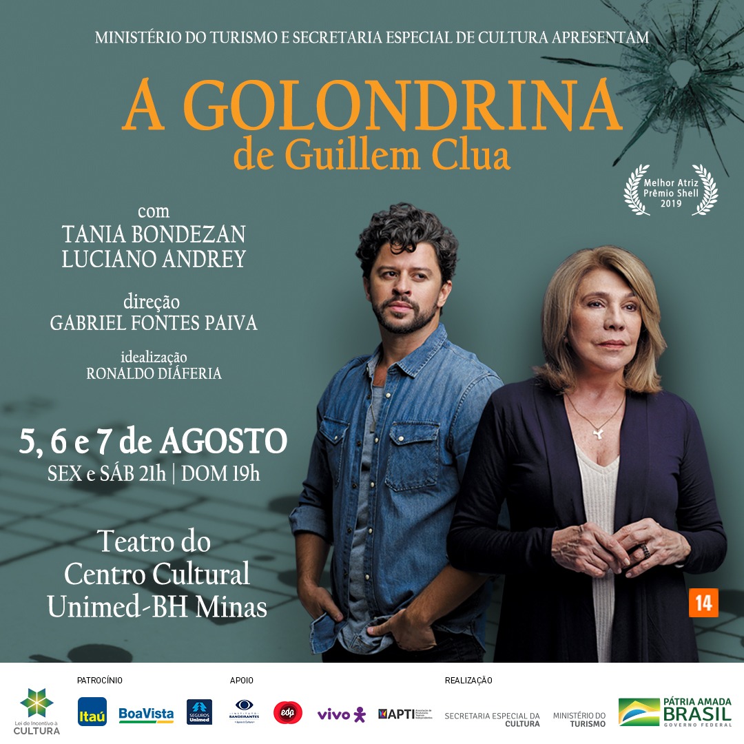 Peça: A Golondrina | Teatro Centro Cultural Unimed BH Minas