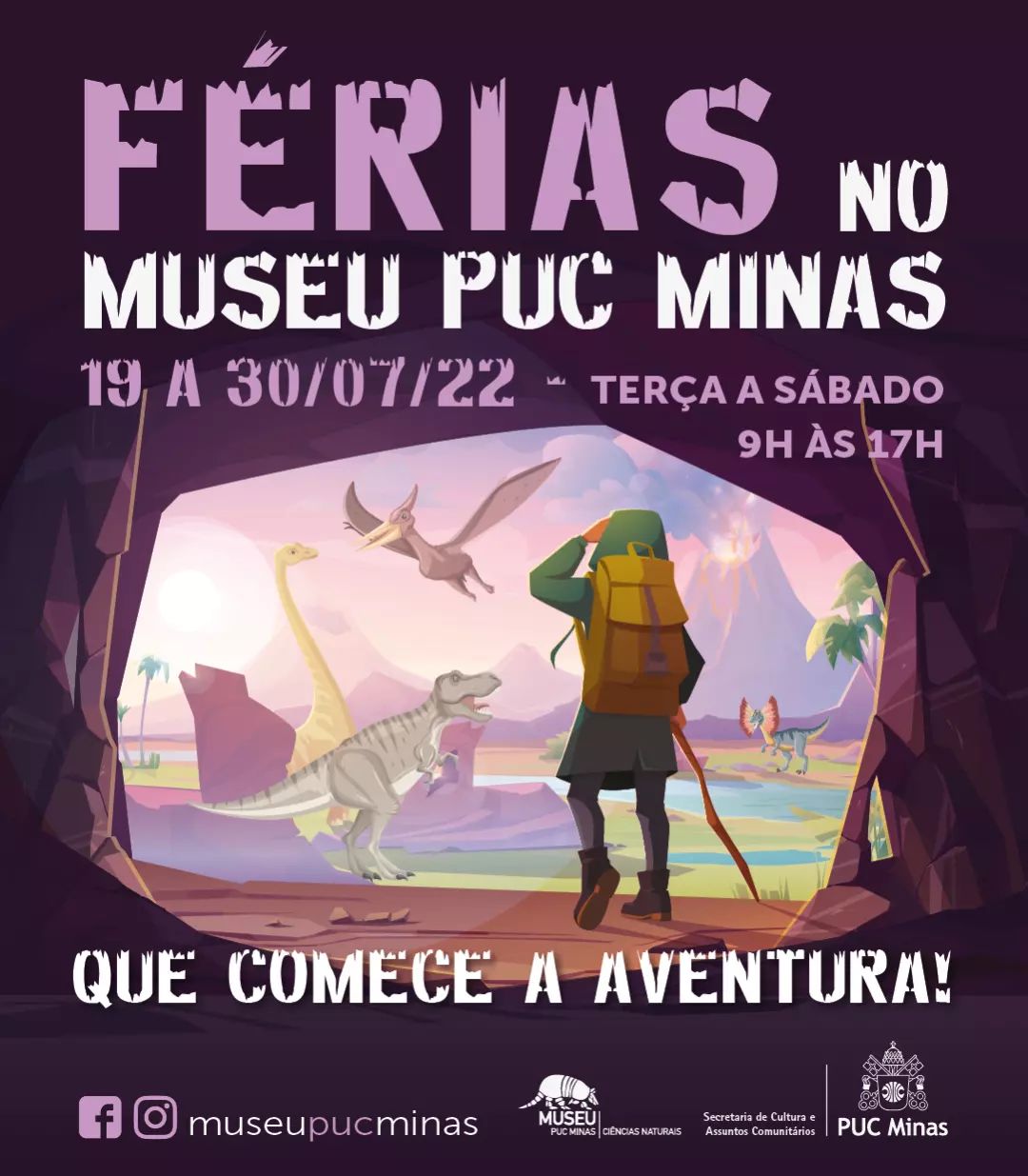 Programação de Férias: "Férias no Museu PUC Minas" | Museu de Ciências Naturais - PUC Minas