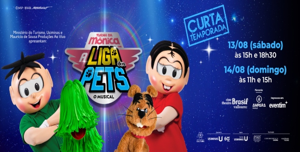 Turma da Mônica em… A Liga dos Pets – O Musical | Cine Theatro Brasil Vallourec