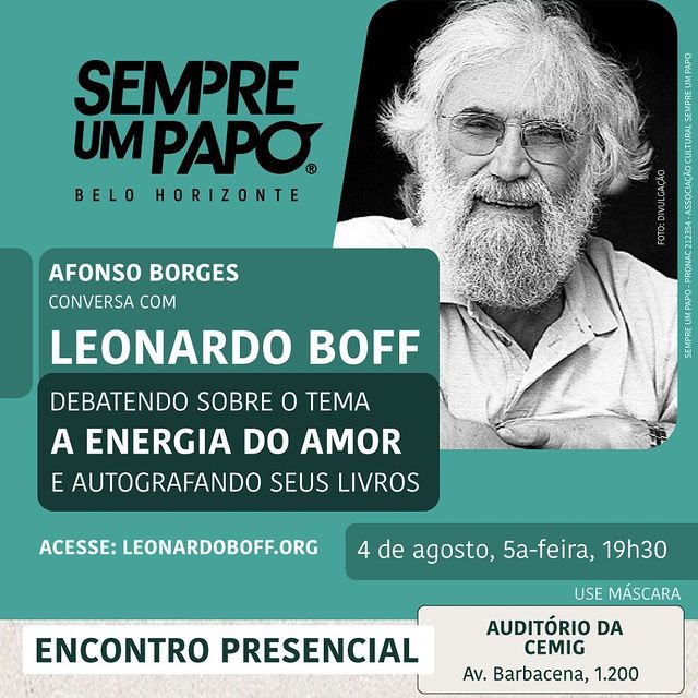 Reprodução Instagram Sempre Um Papo recebe Leonardo Boff