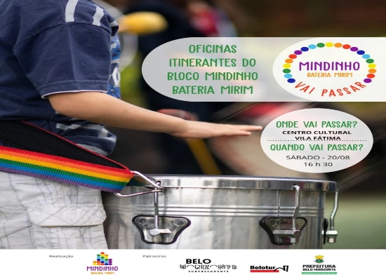 Oficinas: Bloco Mindinho Bateria Mirim