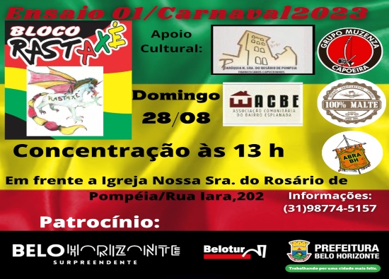 Ensaio: Bloco Rastaxé