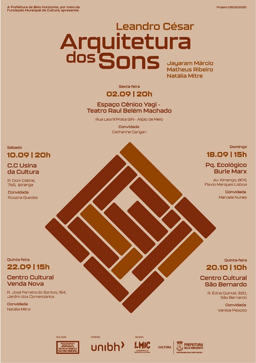 Flyer Divulgação Música - Arquitetura dos sons, de Leandro César