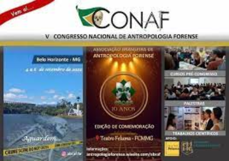 Reprodução evento V Congresso Nacional de Antropologia Forense - CONAF 2022