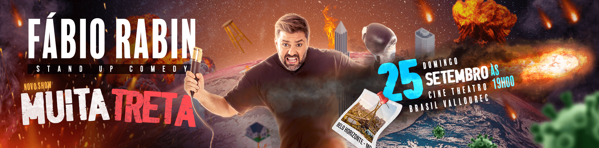 Stand-up: "Muita Treta" - Fábio Rabin | Cine Theatro Brasil Vallourec