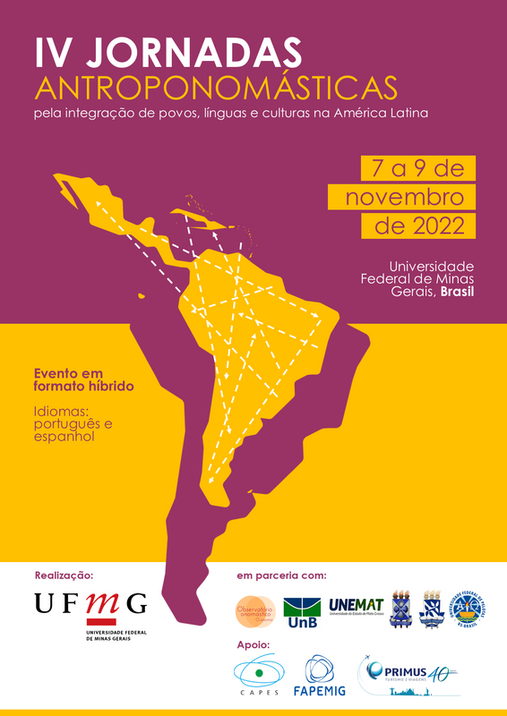 IV Jornadas Antroponomásticas: Pela Integração de Povos, Línguas e Culturas na América Latina