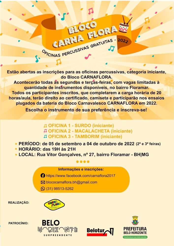 Reprodução Instagram Oficinas do Bloco: "Carna Flora" | Carnaval 2023