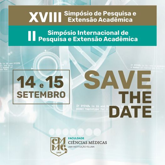 Reprodução evento XVIII Simpósio de Pesquisa e Extensão Acadêmica da Faculdade Ciências Médicas FCM-MG / II Simpósio Internacional de Pesquisa Extensão da Faculdade Ciências Médicas de Minas Gerais
