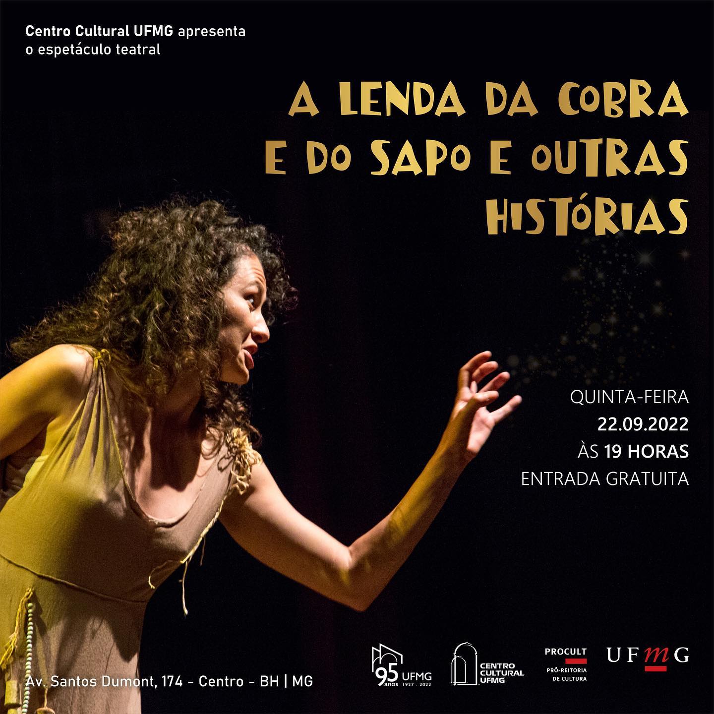 Espetáculo: “A lenda da cobra e do sapo e outras histórias” - Centro Cultural UFMG