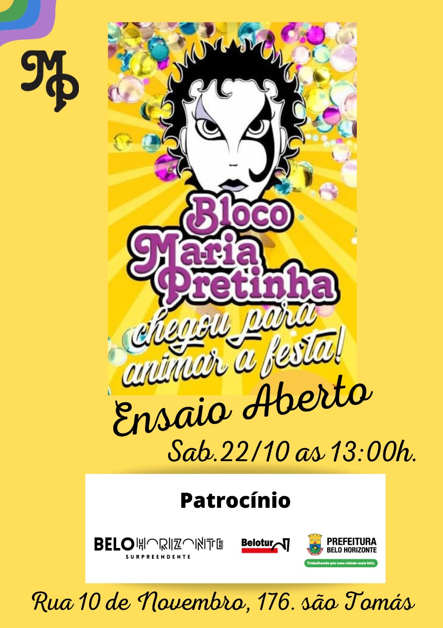 Ensaio aberto e Oficina - Bloco Maria Pretinha