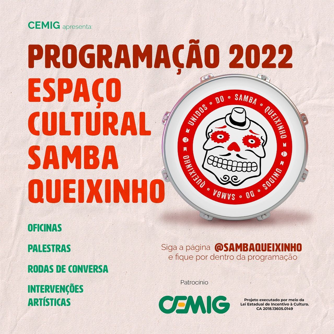Oficinas e Bate-papo - Samba Queixinho