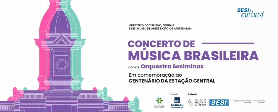 Reprodução Oficial Concerto de Música Brasileira com a Orquestra SESIMINAS em homenagem ao Centenário da Estação Central