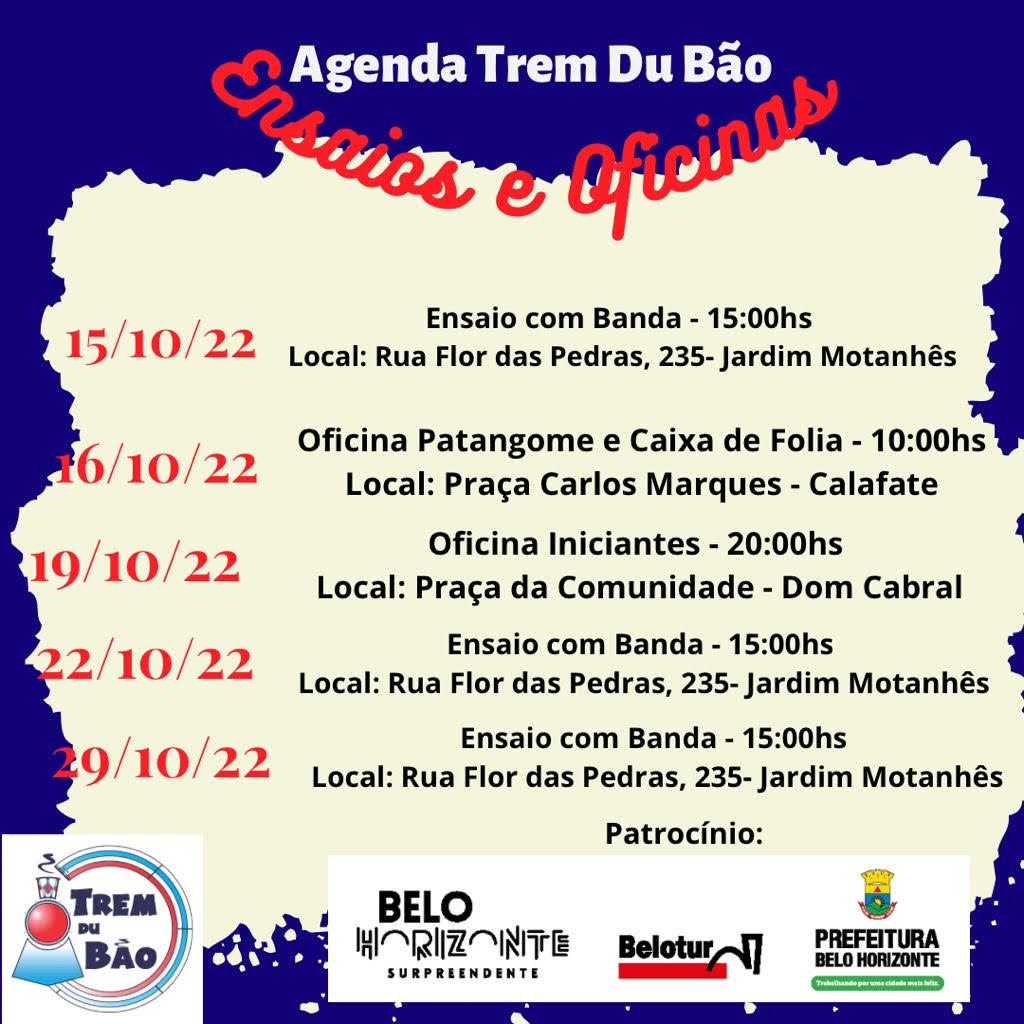 Ensaios e Oficinas - Bloco Trem Du Bão