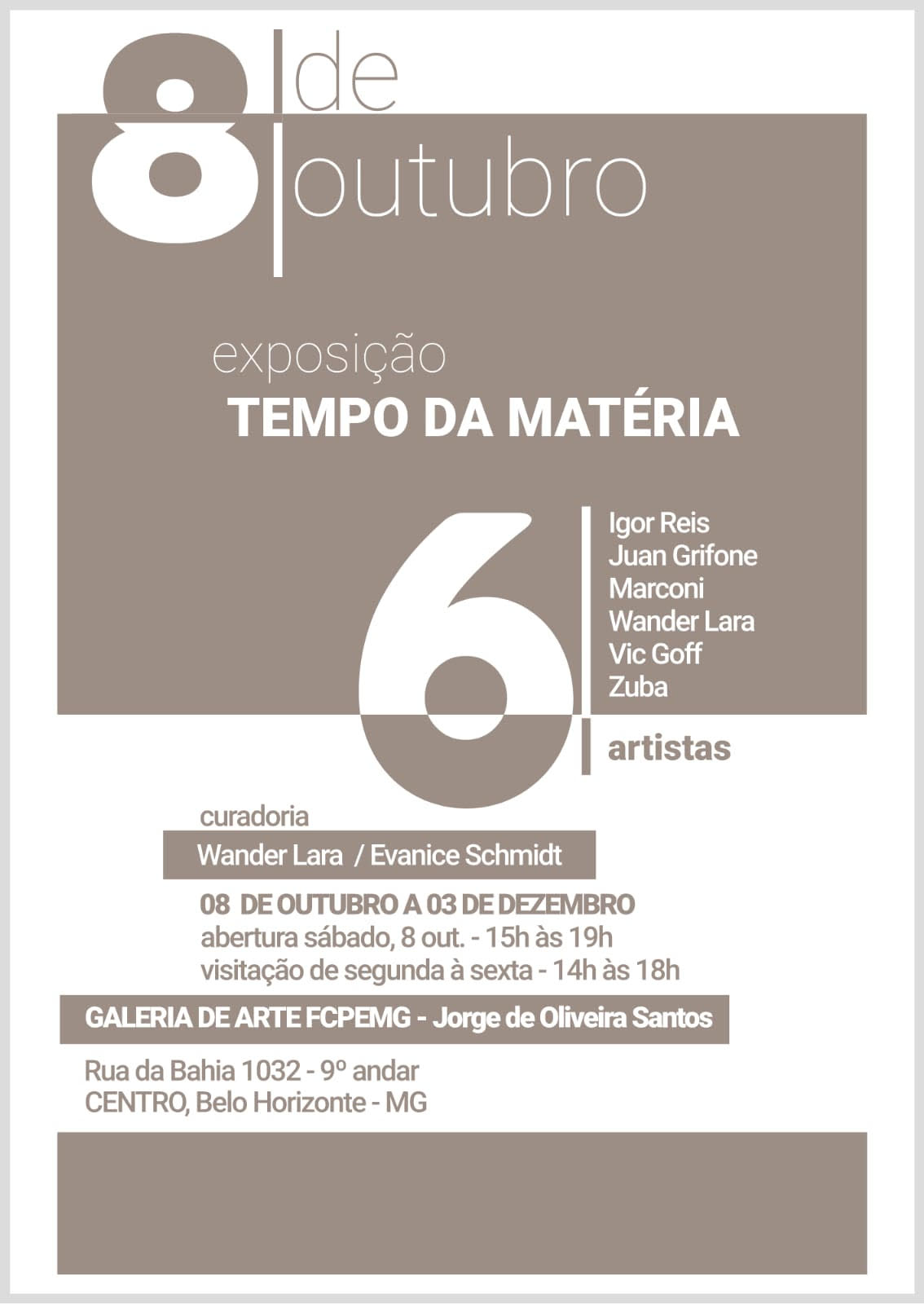 Exposição coletiva: “Tempo da matéria”