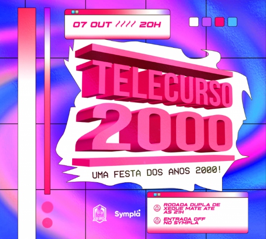 Divulgação/Sympla Festa: "Telecurso 2000" | Casa Sapucaí