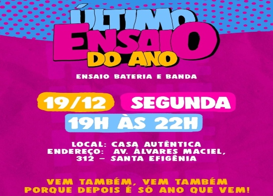 Último ensaio do ano - Bloco Sexta, Ninguém Sabe?