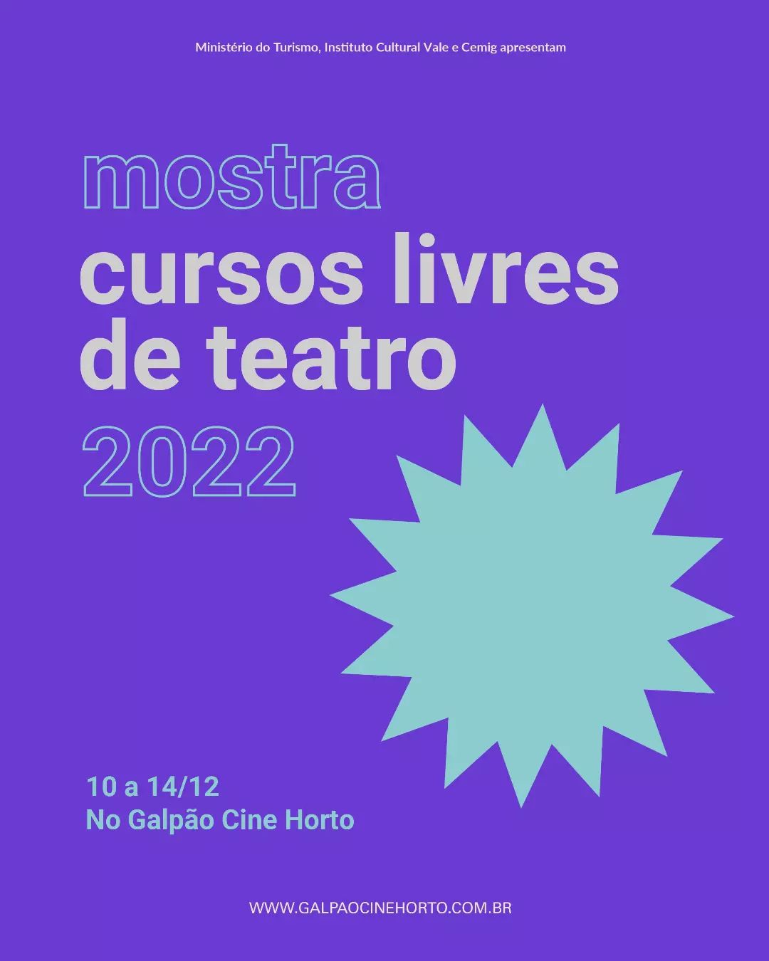 Reprodução oficial Mostra - Cursos Livres de Teatro