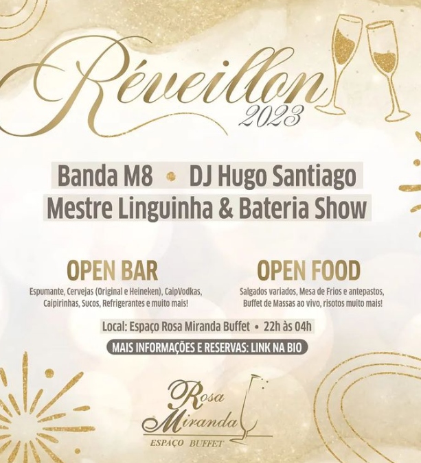 Réveillon 2023 do Espaço e Buffet Rosa Miranda