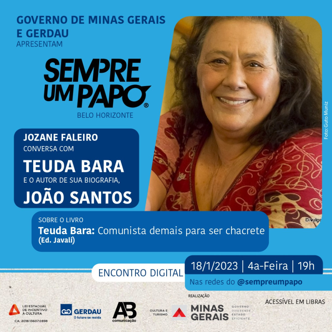 Sempre Um Papo recebe a atriz Teuda Bara e o autor de sua biografia, João Santos 